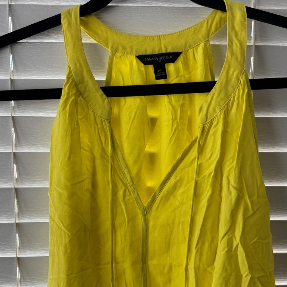 Banana Republic Vibrant Yellow V-Neck Dress - Picture 2 of 5